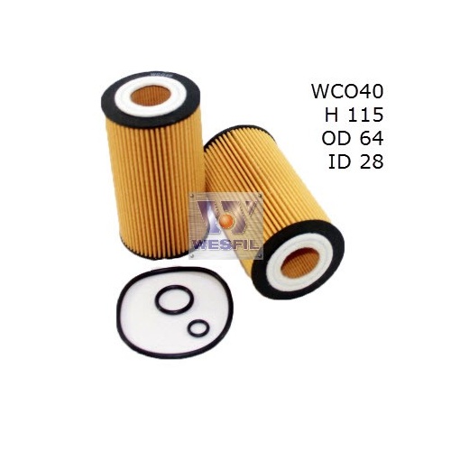 Wesfil WCO40 Oil Filter Same as Ryco R2606P for Mercedes Check App Below