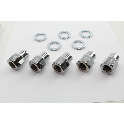 Weld Racing WE601-1456 Open End Wheel Nuts 1/2" Inc Washers Pack of 5