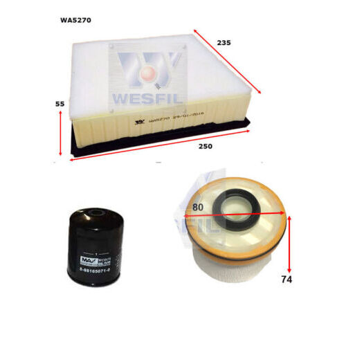 Wesfil WK42 Filter Service Kit for Isuzu D-Max & MU-X Models