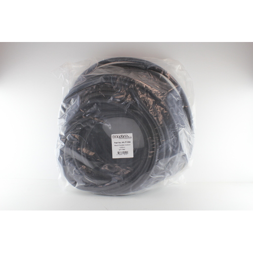 DNA SPLIT CORRUGATED FLEXI LOOM TUBE 13mm BLACK 50 METRE ROLL - WLT1350
