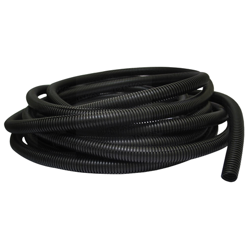 DNA WLT510 Split 5.6mm Corrugated Flexible Black Wire Loom Tubing 10 Metre Roll
