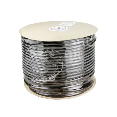DNA Split Corrugated Flexi Loom Tube 7mm Black 200 Metre Roll - WLT7200