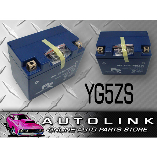 BATTERY YG5ZS GEL SEALED MAINTENANCE FREE MOTORBIKE ATV 114L X 71W X 86H MM 12V